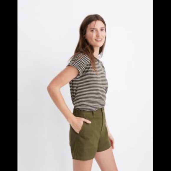 NWT Madewell Olive Camp Shorts - Picture 3 of 6